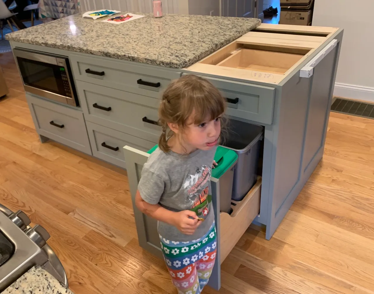 My daughter wondering where our old island went to.