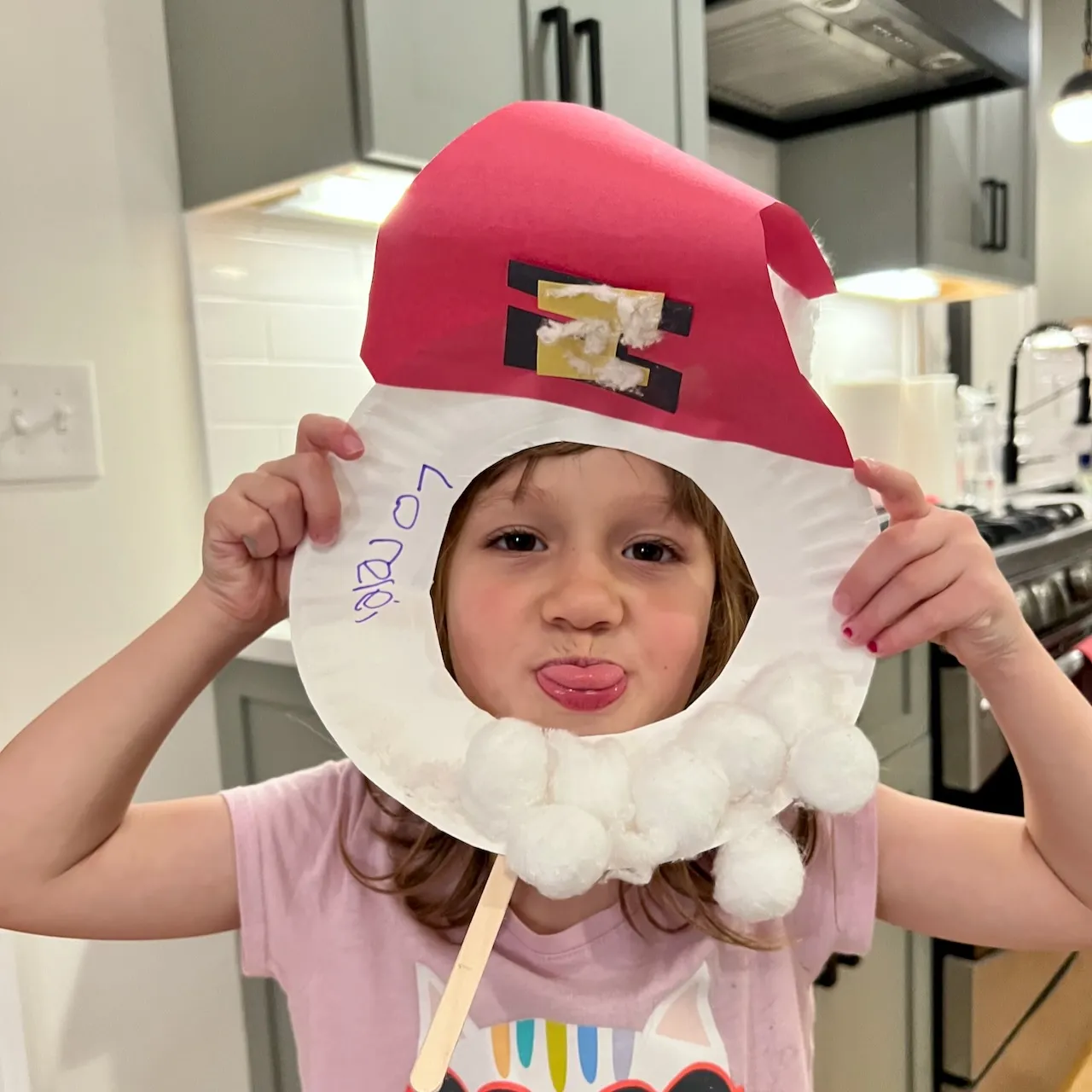 Lorelei with a Santa Claus mask