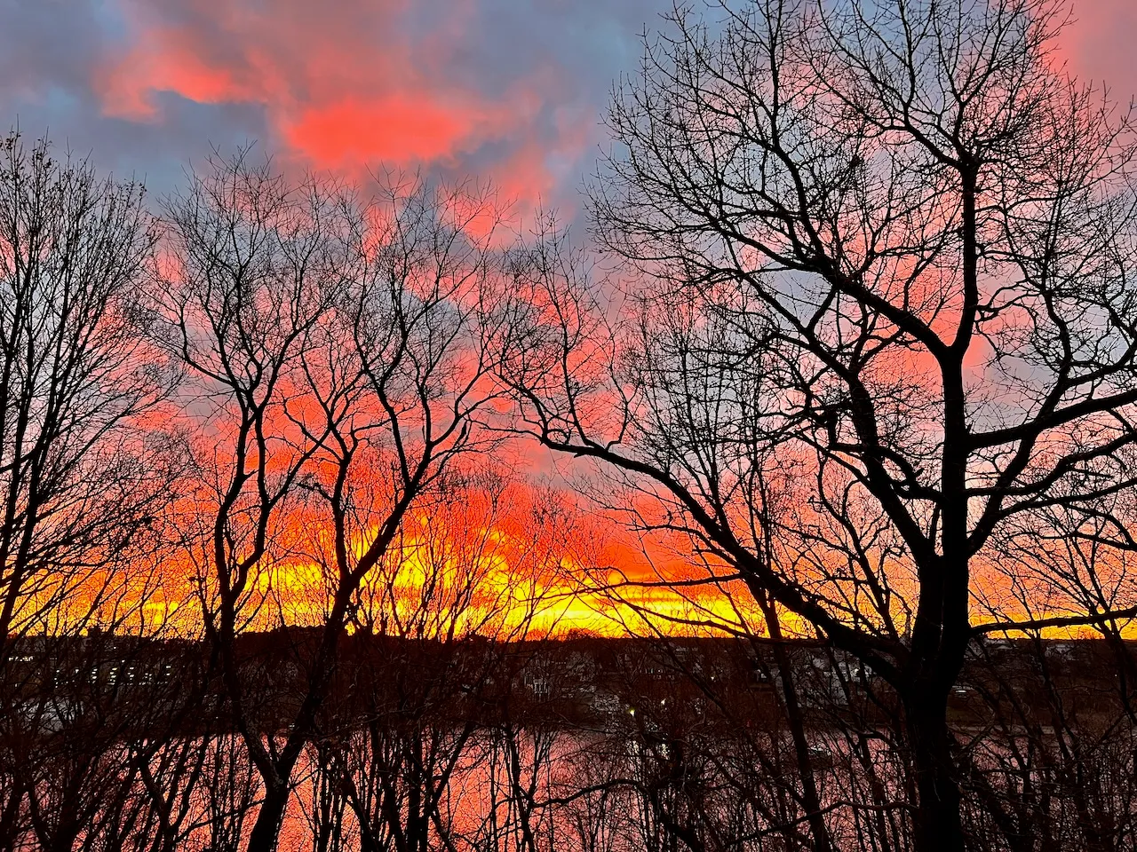 The sky on Monday morning