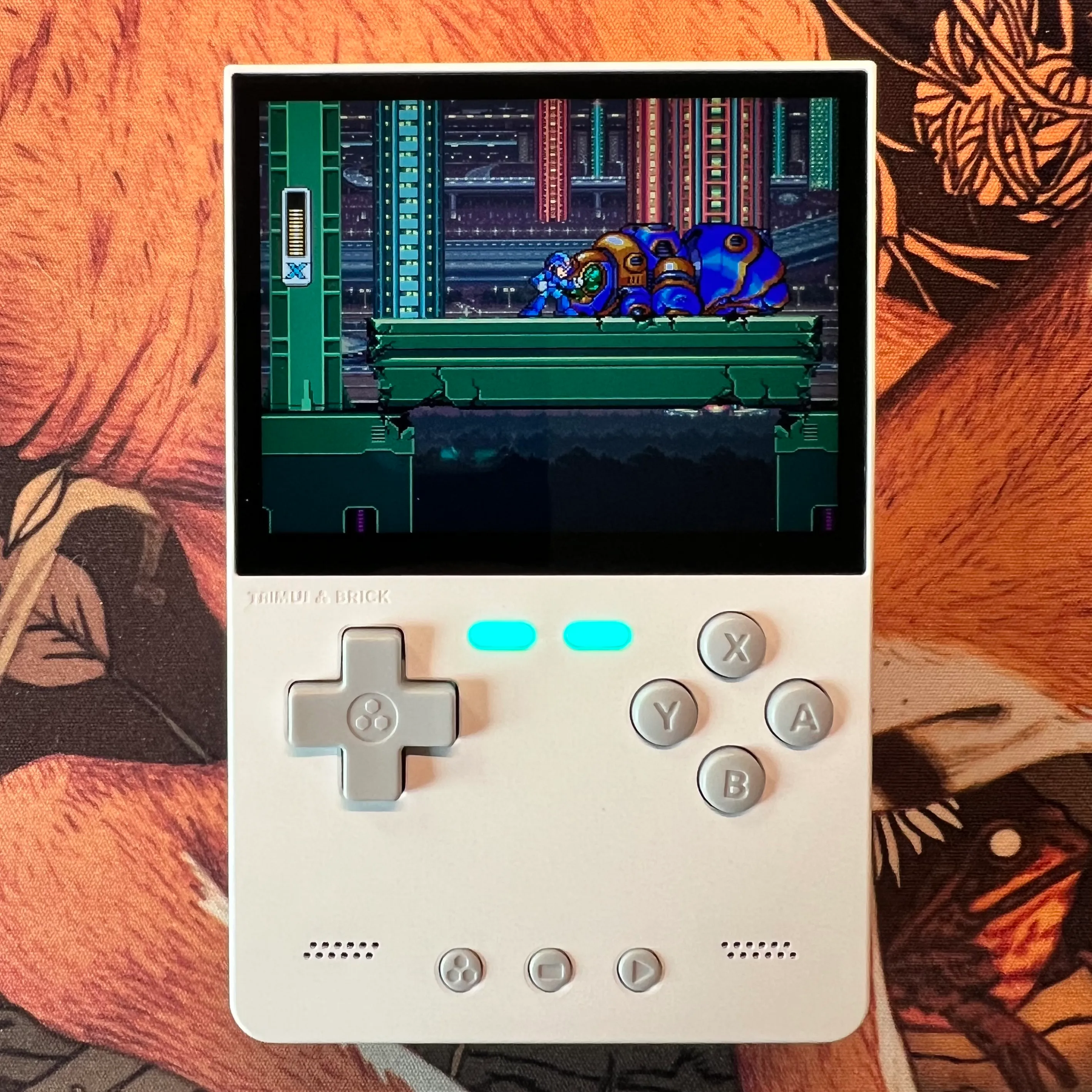 Mega Man X on a Trim UI Brick